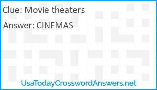 Movie theaters Answer