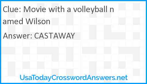 Movie with a volleyball named Wilson Answer