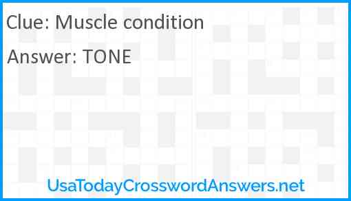 Muscle condition Answer