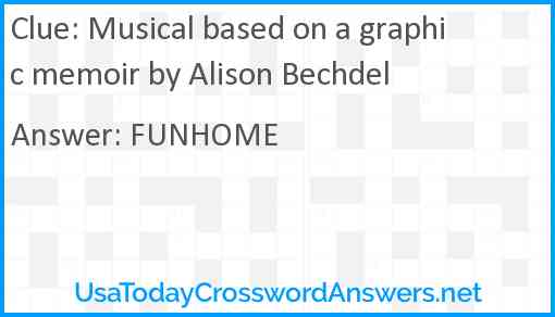 Musical based on a graphic memoir by Alison Bechdel Answer