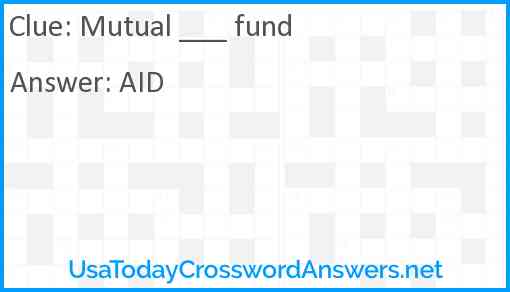 Mutual ___ fund Answer