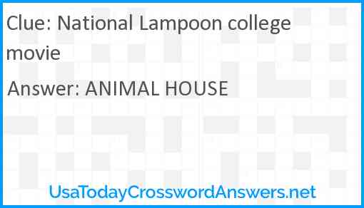 National Lampoon college movie Answer
