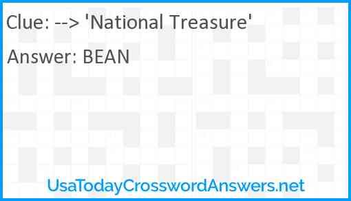 --> 'National Treasure' Answer