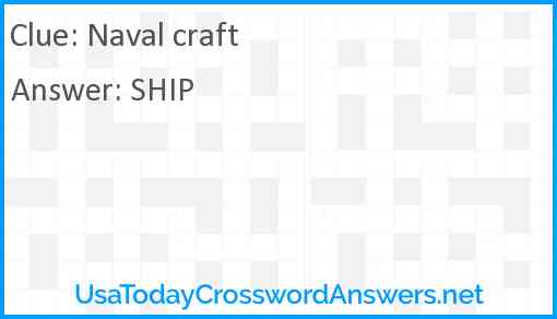 Naval craft Answer
