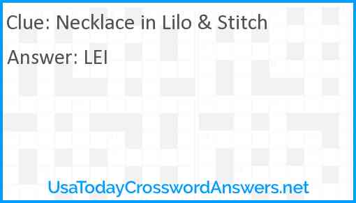 Necklace in Lilo & Stitch Answer