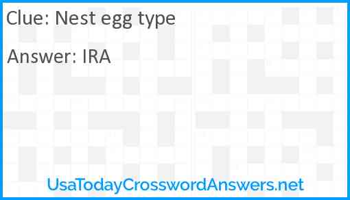 Nest egg type Answer