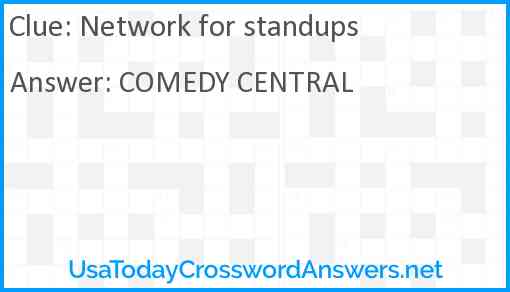 Network for standups Answer