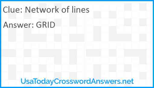 Network of lines Answer
