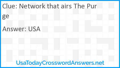 Network that airs The Purge Answer