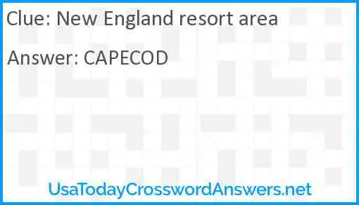New England resort area Answer