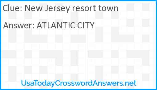 New Jersey resort town Answer