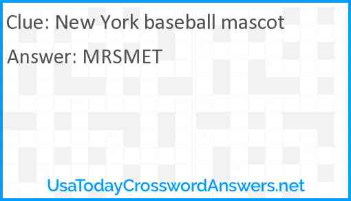 New York baseball mascot Answer