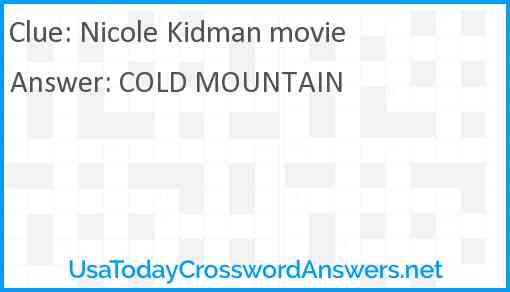 Nicole Kidman movie Answer