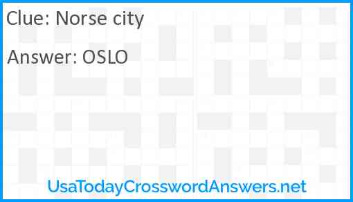 Norse city Answer