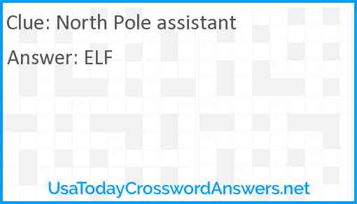 North Pole assistant Answer