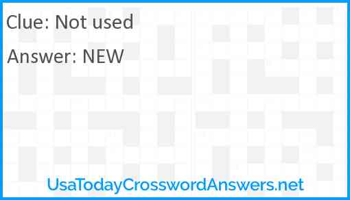 Not used Answer