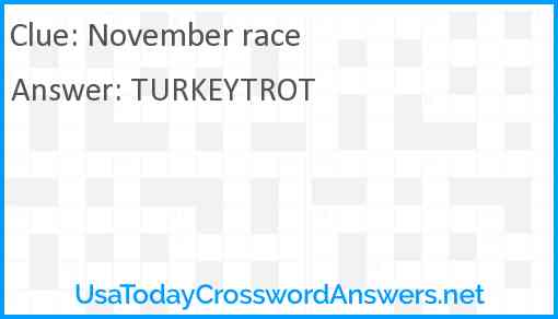 November race Answer