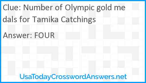 Number of Olympic gold medals for Tamika Catchings Answer