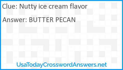 Nutty ice cream flavor Answer