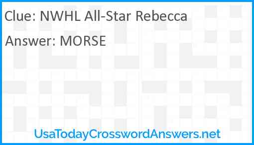 NWHL All-Star Rebecca Answer