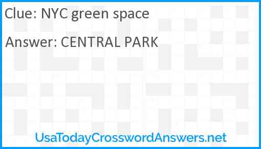 NYC green space Answer