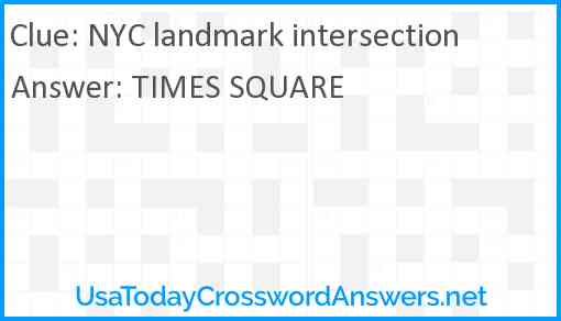 NYC landmark intersection Answer