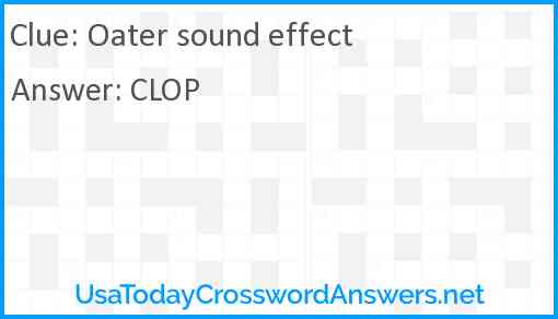 Oater sound effect Answer