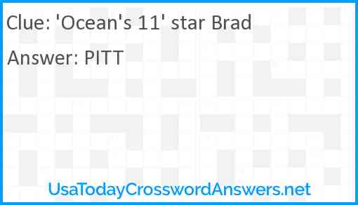 'Ocean's 11' star Brad Answer