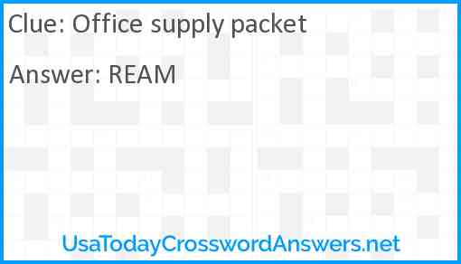 Office supply packet Answer