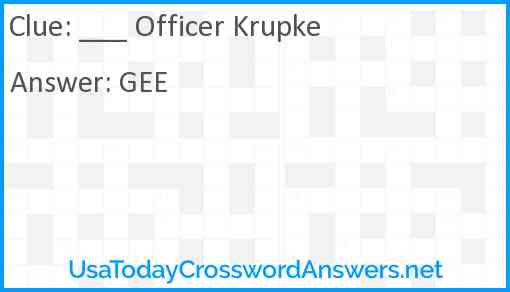 ___ Officer Krupke Answer