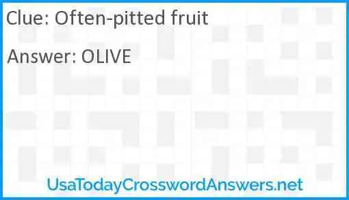 Often-pitted fruit Answer