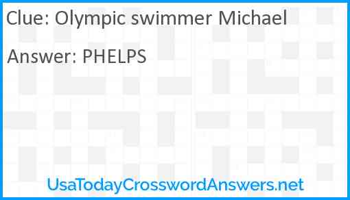 Olympic swimmer Michael Answer