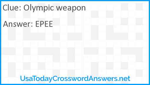 Olympic weapon Answer