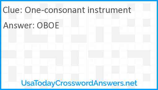 One-consonant instrument Answer