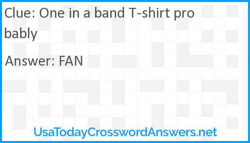 One in a band T-shirt probably Answer