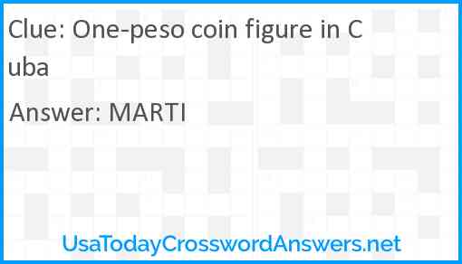 One-peso coin figure in Cuba Answer