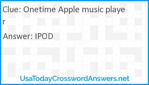 Onetime Apple music player Answer
