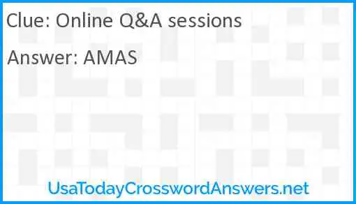 Online Q&A sessions Answer