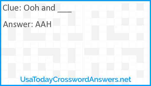 Ooh and ___ Answer