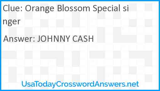 Orange Blossom Special singer Answer