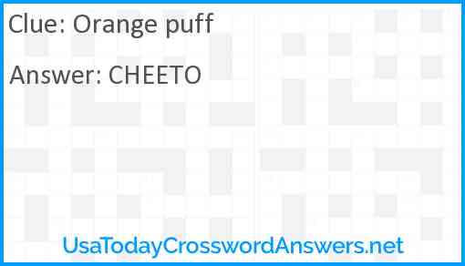 Orange puff Answer