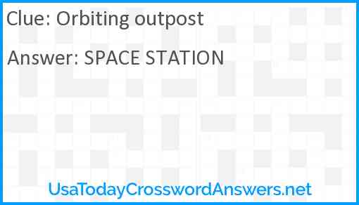 Orbiting outpost Answer