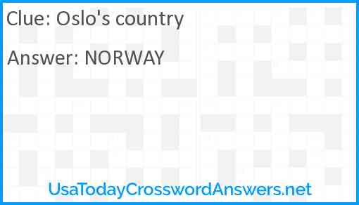 Oslo's country Answer