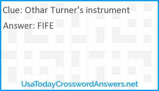 Othar Turner's instrument Answer