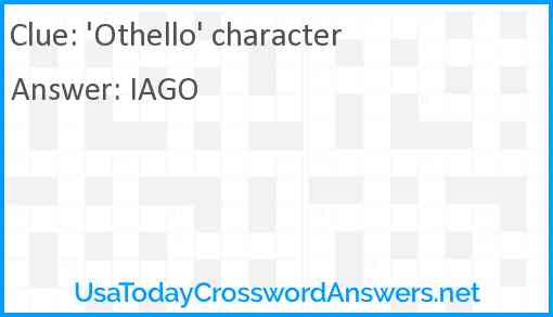 'Othello' character Answer
