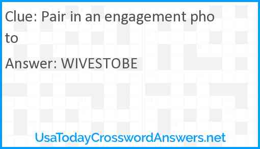 Pair in an engagement photo Answer