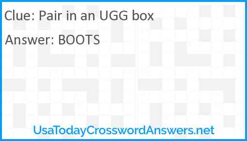 Pair in an UGG box Answer