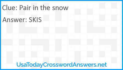 Pair in the snow Answer