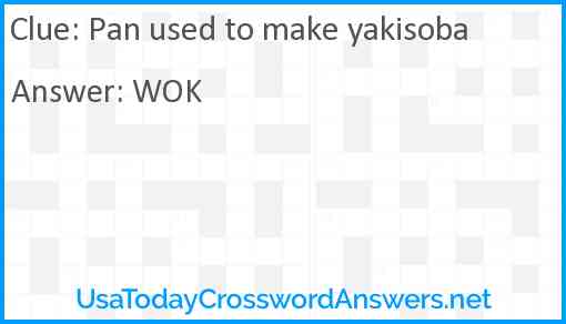Pan used to make yakisoba Answer