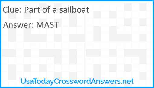 Part of a sailboat Answer